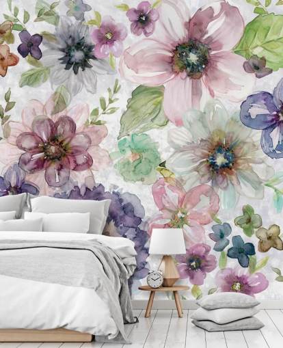 Lilla og rosa blomster Bakgrunn Lilla og rosa blomster Bakgrunn