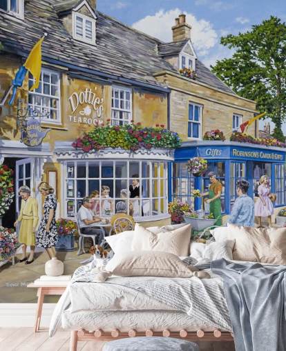 gammel kafé og te-rom tapet gammel kafé og te-rom tapet