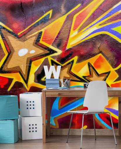 Papel de parede Graffiti Stars Papel de parede Graffiti Stars
