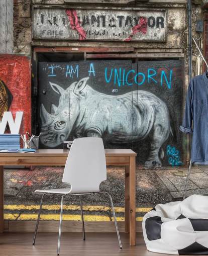 spray painted customisable graffiti wallpaper mural called Be What You Want to Be by Nick Jackson for bedrooms or office spray painted customisable graffiti wallpaper mural called Be What You Want to Be by Nick Jackson for bedrooms or office