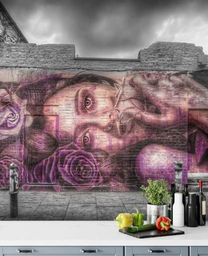 Graffiti Girl Bakgrund Graffiti Girl Bakgrund