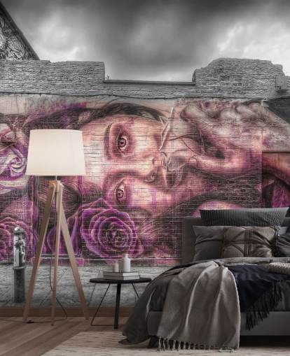 Graffiti Girl Baggrund Graffiti Girl Baggrund