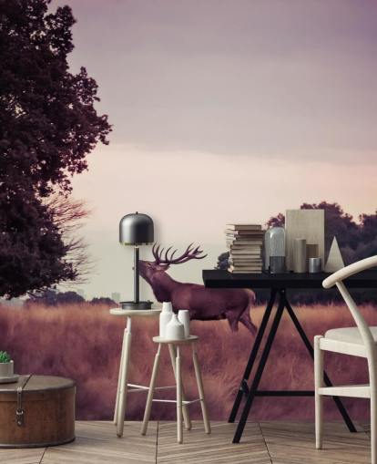 Hirsch in wilder Tapete Hirsch in wilder Tapete