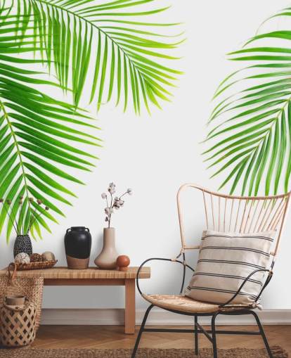 lys grønn palmeblader tapet lys grønn palmeblader tapet