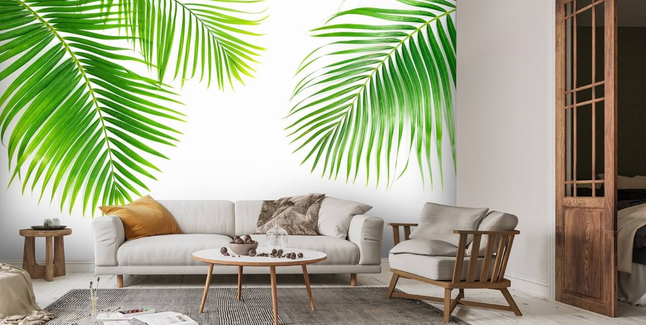 Green Palm Leaves Wallpaper | Wallsauce US