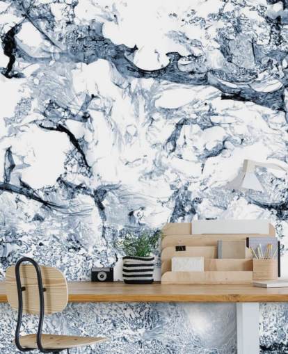 blue and black marble effect wallpaper mural called Blue Black Marble for bathrooms and kitchens blue and black marble effect wallpaper mural called Blue Black Marble for bathrooms and kitchens