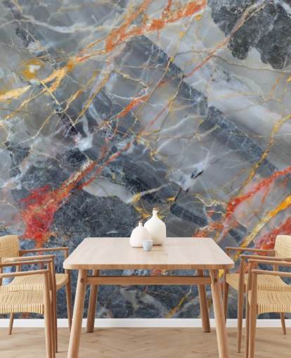 grey marble wallpaper mural called Gold, Red and White for bedrooms and kitchens grey marble wallpaper mural called Gold, Red and White for bedrooms and kitchens