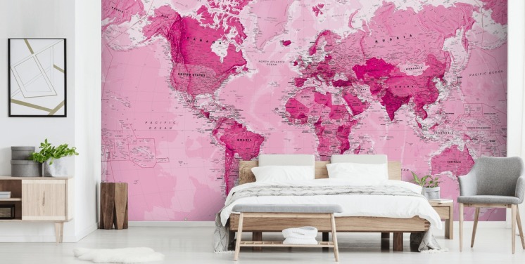 Bright Pink Wallpaper Mural