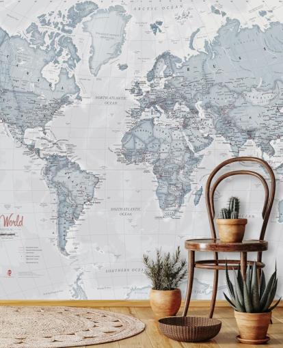 teal customizable world map wallpaper mural called World Political Teal for bedrooms, living rooms and home offices teal customizable world map wallpaper mural called World Political Teal for bedrooms, living rooms and home offices