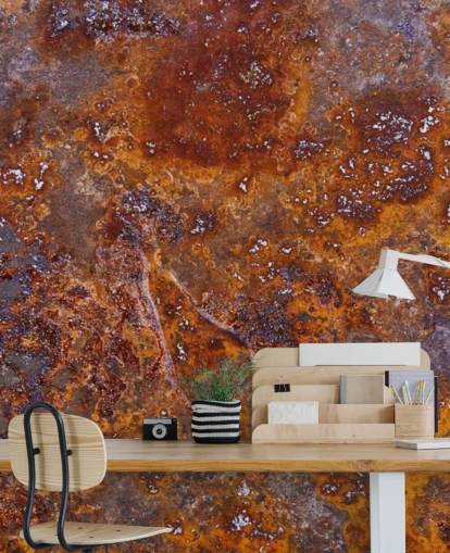 metalen behangmuurschildering genaamd Rust at Wallsauce voor slaapkamers, keukens en kantoren metalen behangmuurschildering genaamd Rust at Wallsauce voor slaapkamers, keukens en kantoren