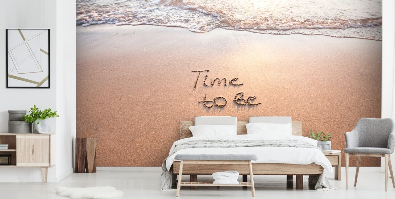 Time to be Happy Quotes Wall Mural