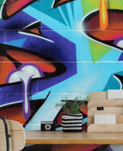 Papel de parede Zing Lettering Graffiti Papel de parede Zing Lettering Graffiti