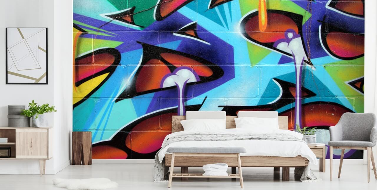 Zing Belettering Graffiti Behang Muurschildering