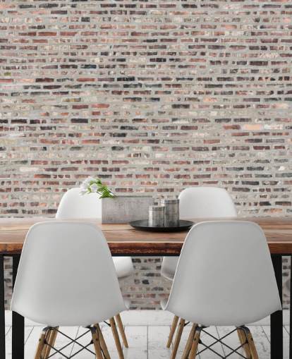 Grey and Brown Brick Wallpaper Mural Grey and Brown Brick Wallpaper Mural