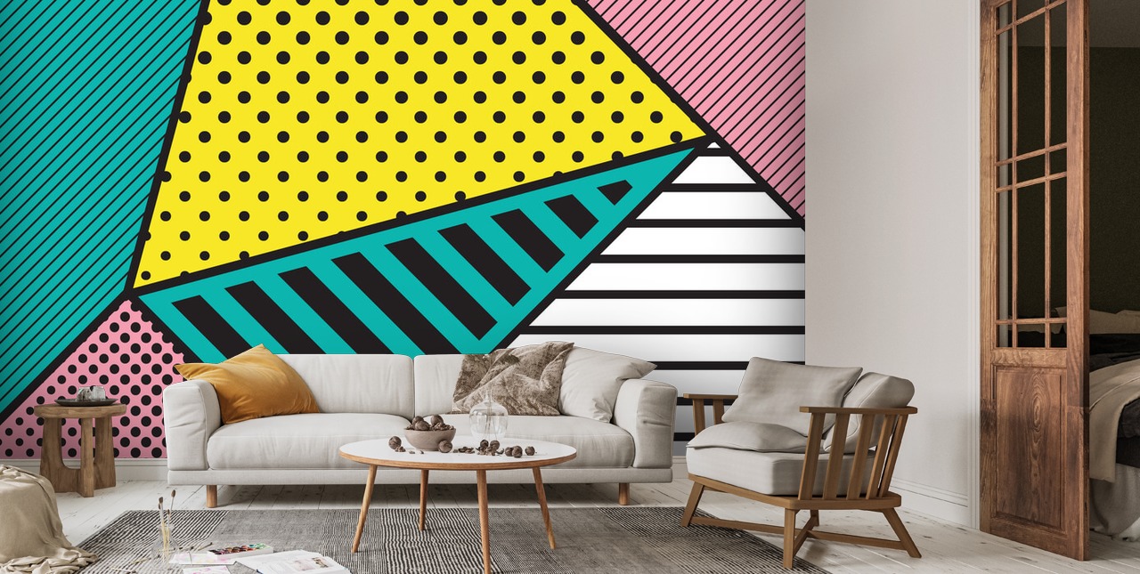Pop Art Shapes Geometric Wallpaper