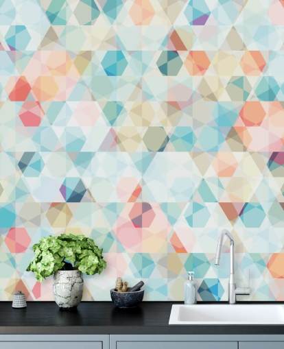 Pastel Kaleidoscope Wallpaper Mural Pastel Kaleidoscope Wallpaper Mural