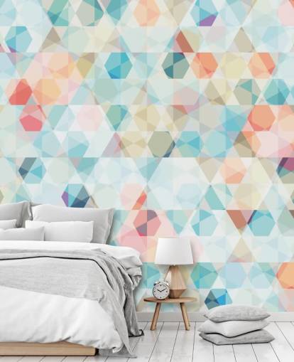 Papel pintado Caleidoscopio pastel Papel pintado Caleidoscopio pastel