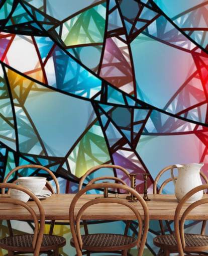 Colourful Abstract Stained Glass Window Wallpaper Colourful Abstract Stained Glass Window Wallpaper