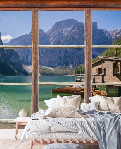 Behang voor meer, berg- en botenhuis Behang voor meer, berg- en botenhuis