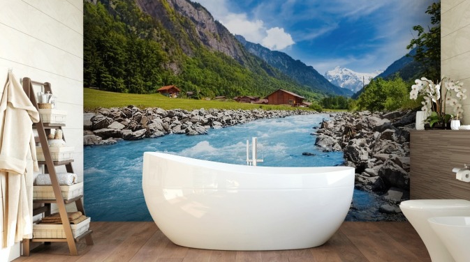 Papel pintado Paisaje suizo