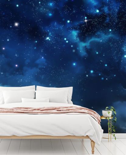 dark blue night sky wallpaper mural called Beautiful Nightly Sky for bedrooms dark blue night sky wallpaper mural called Beautiful Nightly Sky for bedrooms