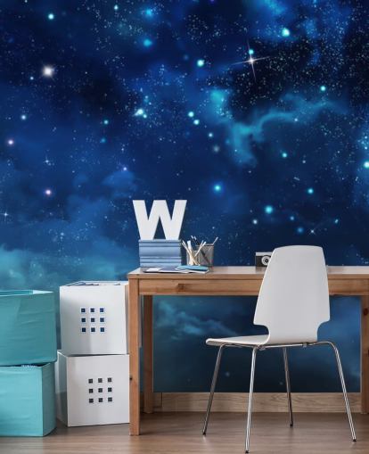 dark blue night sky wallpaper mural called Beautiful Nightly Sky for bedrooms dark blue night sky wallpaper mural called Beautiful Nightly Sky for bedrooms