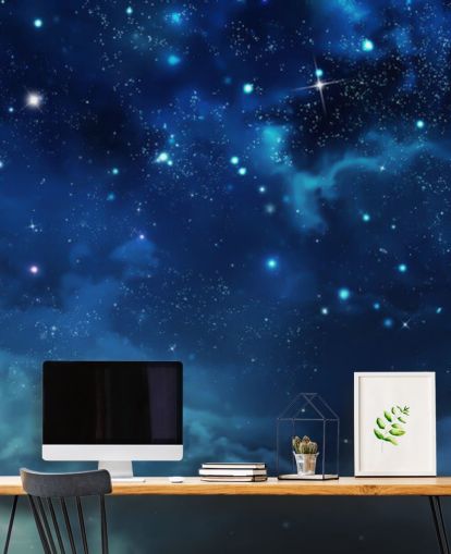 dark blue night sky wallpaper mural called Beautiful Nightly Sky for bedrooms dark blue night sky wallpaper mural called Beautiful Nightly Sky for bedrooms