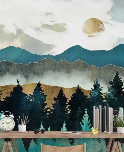 Forest Mist Wall Mural by SpaceFrog Designs Forest Mist Wall Mural by SpaceFrog Designs