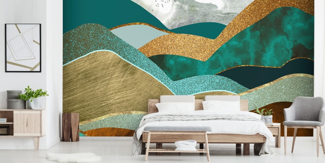 Golden Hills väggmålning av SpaceFrog Design