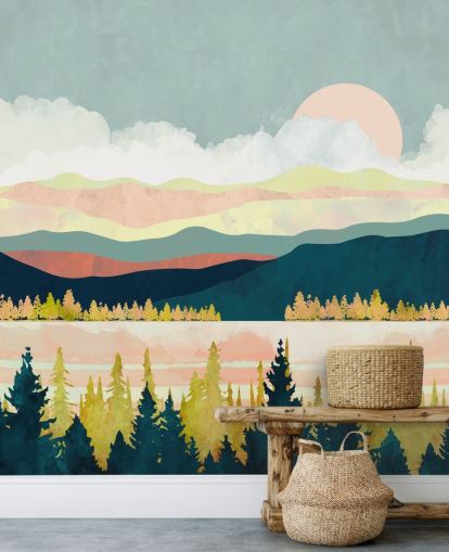 Lake Forest Wall Mural by SpaceFrog Designs Lake Forest Wall Mural by SpaceFrog Designs