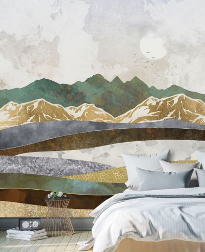 Winter Hills Wall Mural by SpaceFrog Designs Winter Hills Wall Mural by SpaceFrog Designs