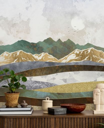 Winter Hills Wall Mural by SpaceFrog Designs Winter Hills Wall Mural by SpaceFrog Designs