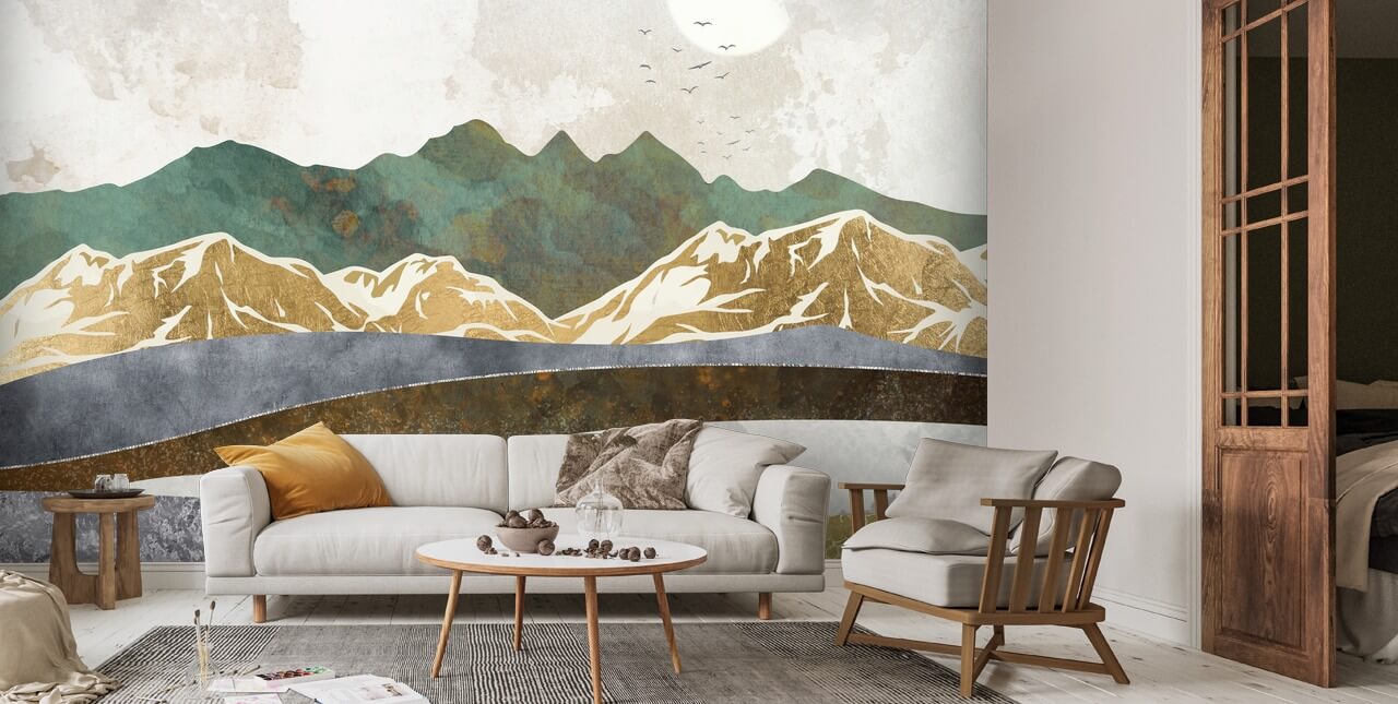 Winter Hills Wall Mural by SpaceFrog Designs | Wallsauce UK