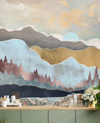 Vinter Lys Veggmaleri av SpaceFrog Designs Vinter Lys Veggmaleri av SpaceFrog Designs