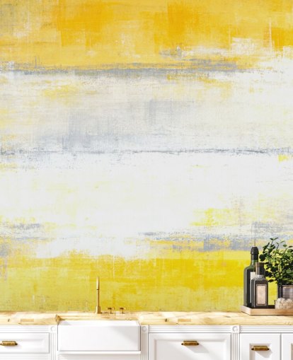 white, yellow and grey abstract painting wallpaper mural called Grey and Yellow Painting for bedrooms and living rooms white, yellow and grey abstract painting wallpaper mural called Grey and Yellow Painting for bedrooms and living rooms