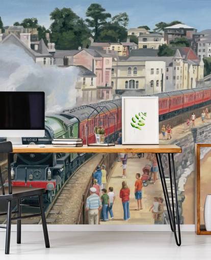 damptog ved kysten tapet damptog ved kysten tapet