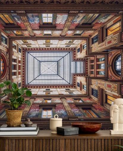 Galleria Sciarra, Rom Bakgrund Väggmålning Galleria Sciarra, Rom Bakgrund Väggmålning