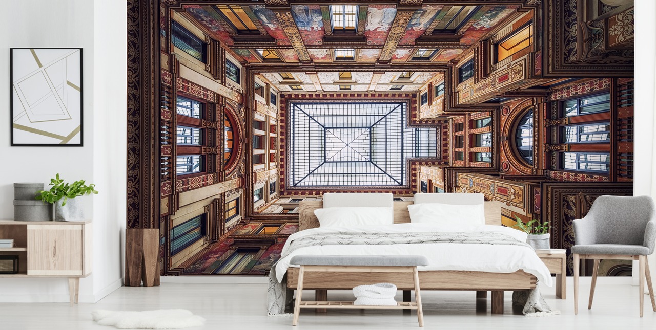 Galleria Sciarra, Rom Baggrund Vægmaleri Galleria Sciarra, Rom Baggrund Vægmaleri