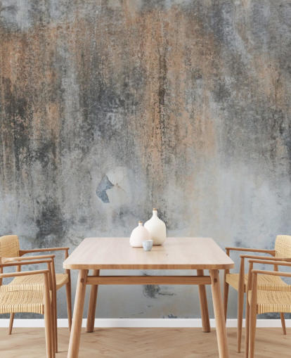 harmaa betonitapetti seinämaalaus nimeltä Industrial Art Wallsaucessa keittiöihin ja makuuhuoneisiin harmaa betonitapetti seinämaalaus nimeltä Industrial Art Wallsaucessa keittiöihin ja makuuhuoneisiin