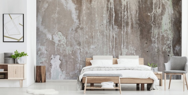 Graue Betontapete namens Grey Texture of Concrete von Wallsauce für Küchen und Schlafzimmer