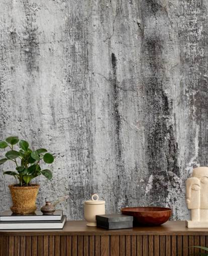grey and black industrial wallpaper mural called Blackened by Time for bedrooms and kitchens grey and black industrial wallpaper mural called Blackened by Time for bedrooms and kitchens