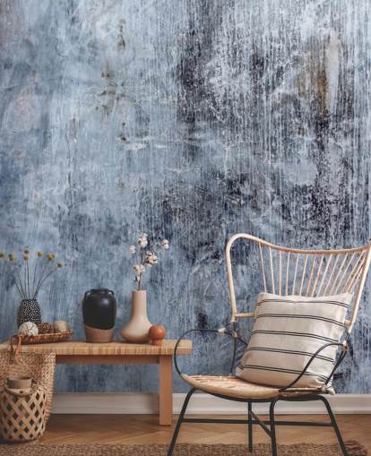 carta da parati murale blu effetto cemento per cucine e salotti del marchio Wallsauce carta da parati murale blu effetto cemento per cucine e salotti del marchio Wallsauce