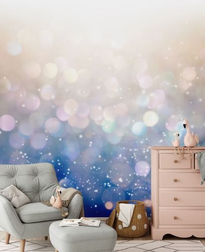 Blå og Pink Chunky Glitter Mural Blå og Pink Chunky Glitter Mural