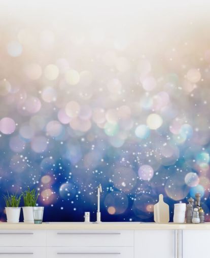 Blue and Pink Chunky Glitter Mural Blue and Pink Chunky Glitter Mural