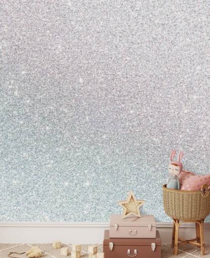 Sølv Sparkle vægmaleri Sølv Sparkle vægmaleri