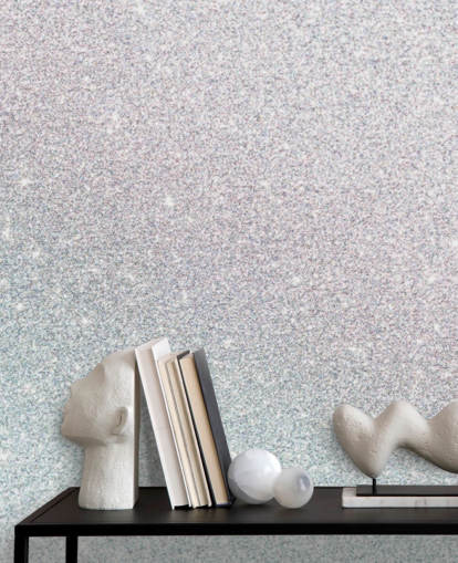 Silver Sparkle Wall Mural Silver Sparkle Wall Mural