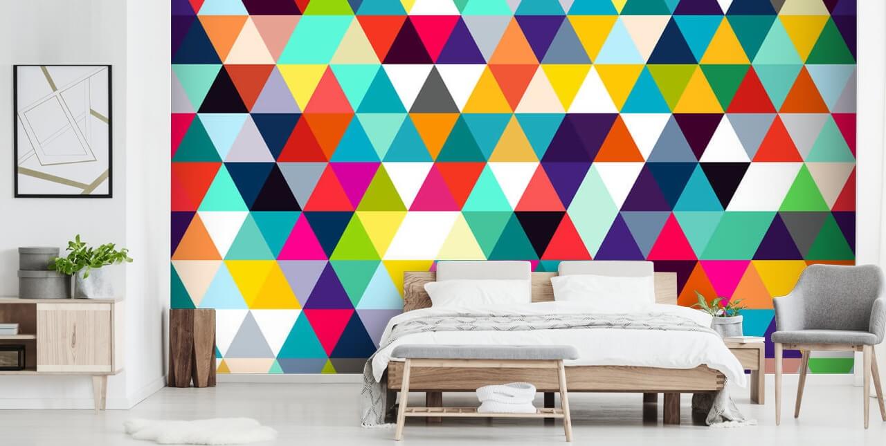 Multi farvet trekant Geometrisk Baggrund Multi farvet trekant Geometrisk Baggrund