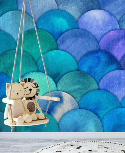 blaue Meerjungfrau Schuppen Tapete blaue Meerjungfrau Schuppen Tapete