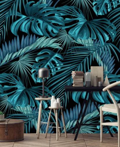Tropical Leaves Wallpaper Mural Tropical Leaves Wallpaper Mural