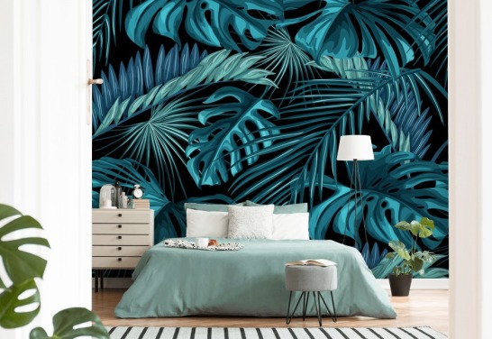 Papel pintado Hojas tropicales